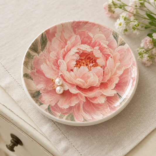 Blush Peony Trinket Dish, image 1