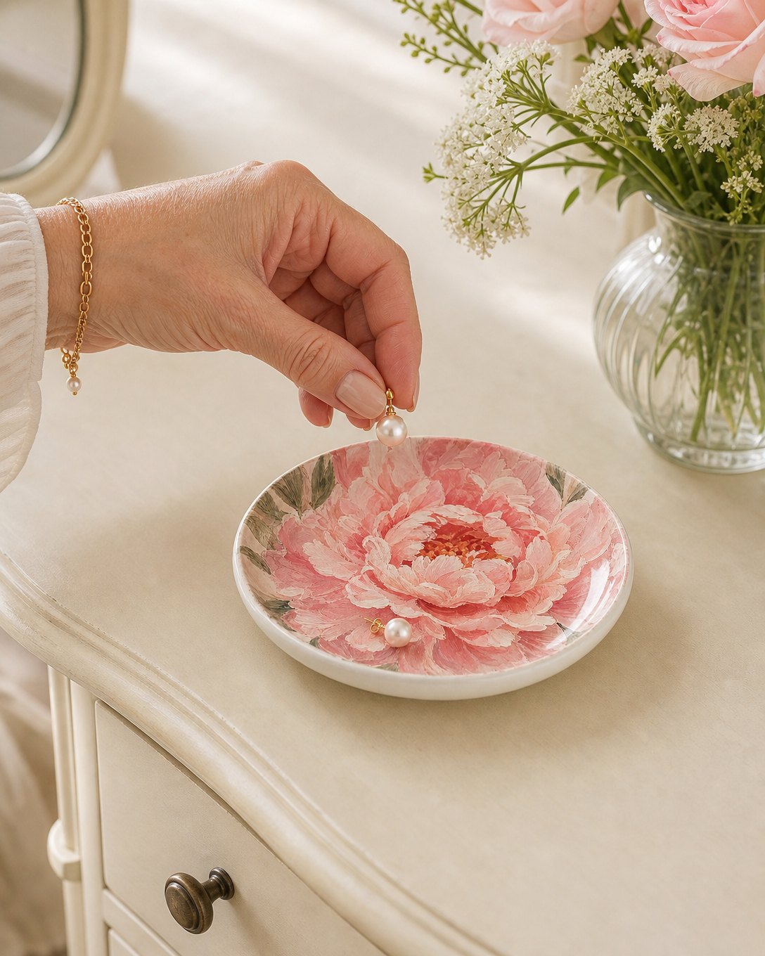 Blush Peony Trinket Dish, image 5