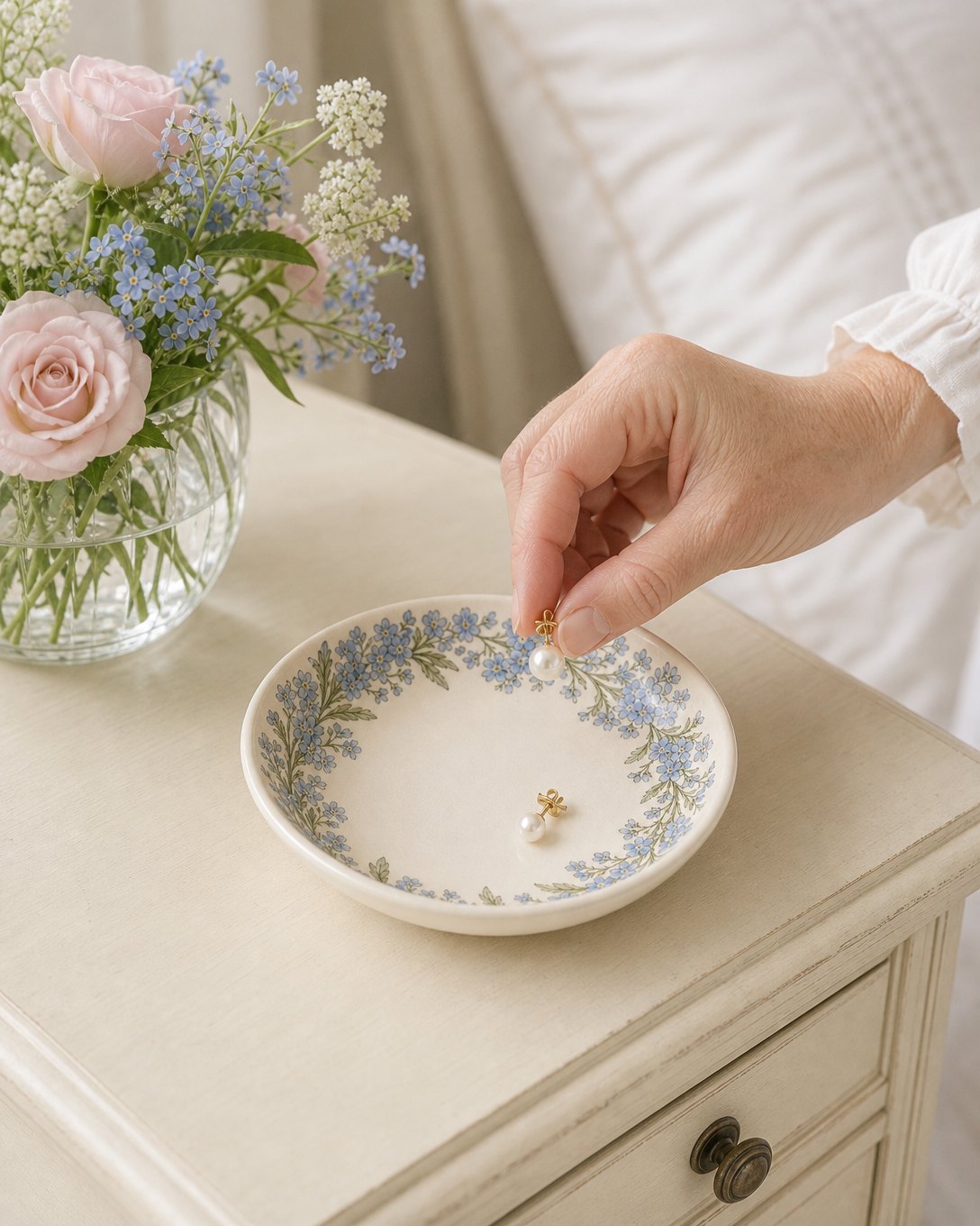 Forget-Me-Not Wreath Trinket Dish, image 5