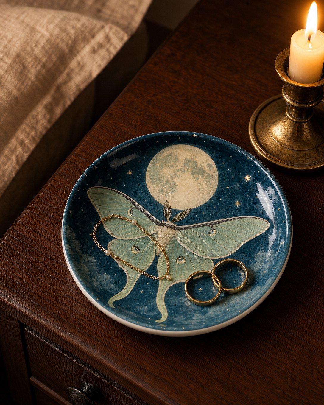 Luna Moth Trinket Dish, image 5