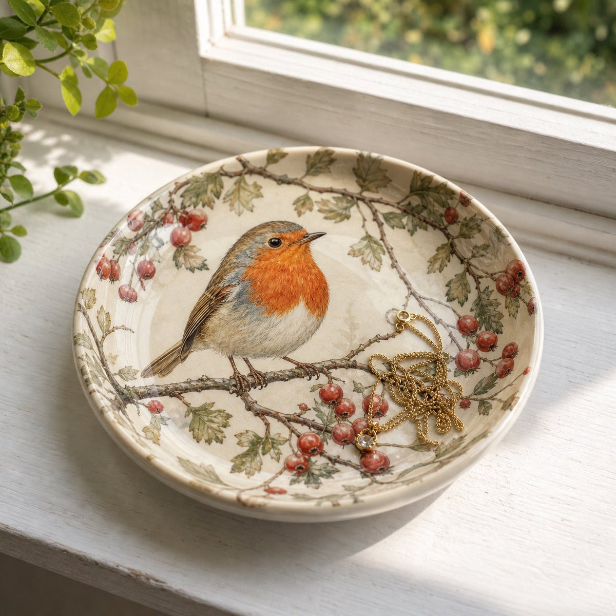 Robin & Hawthorn Trinket Dish, image 1