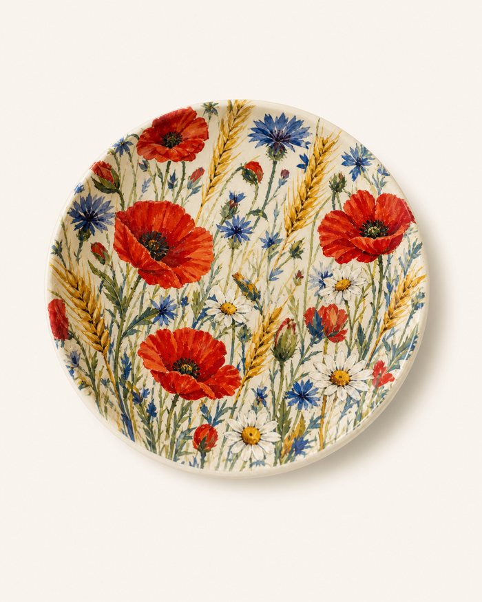 Garden Posy collection, Poppy Meadow dish